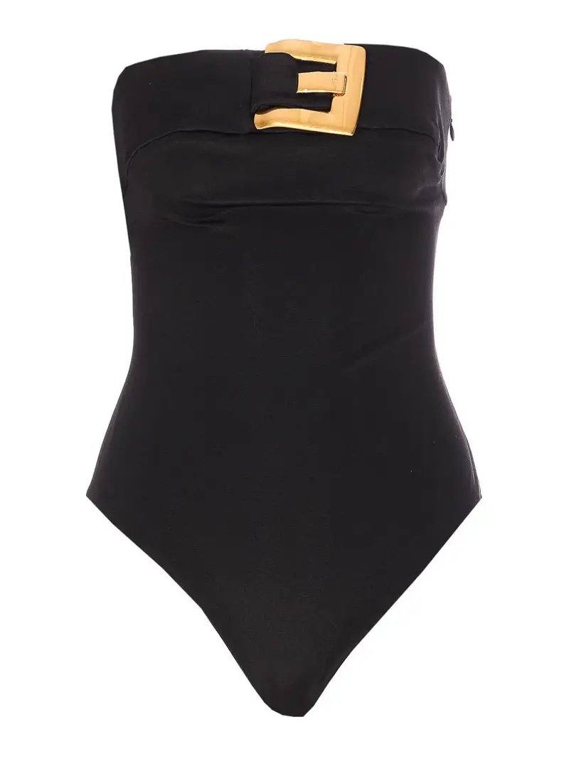 Corpo bustier con cintura Nero