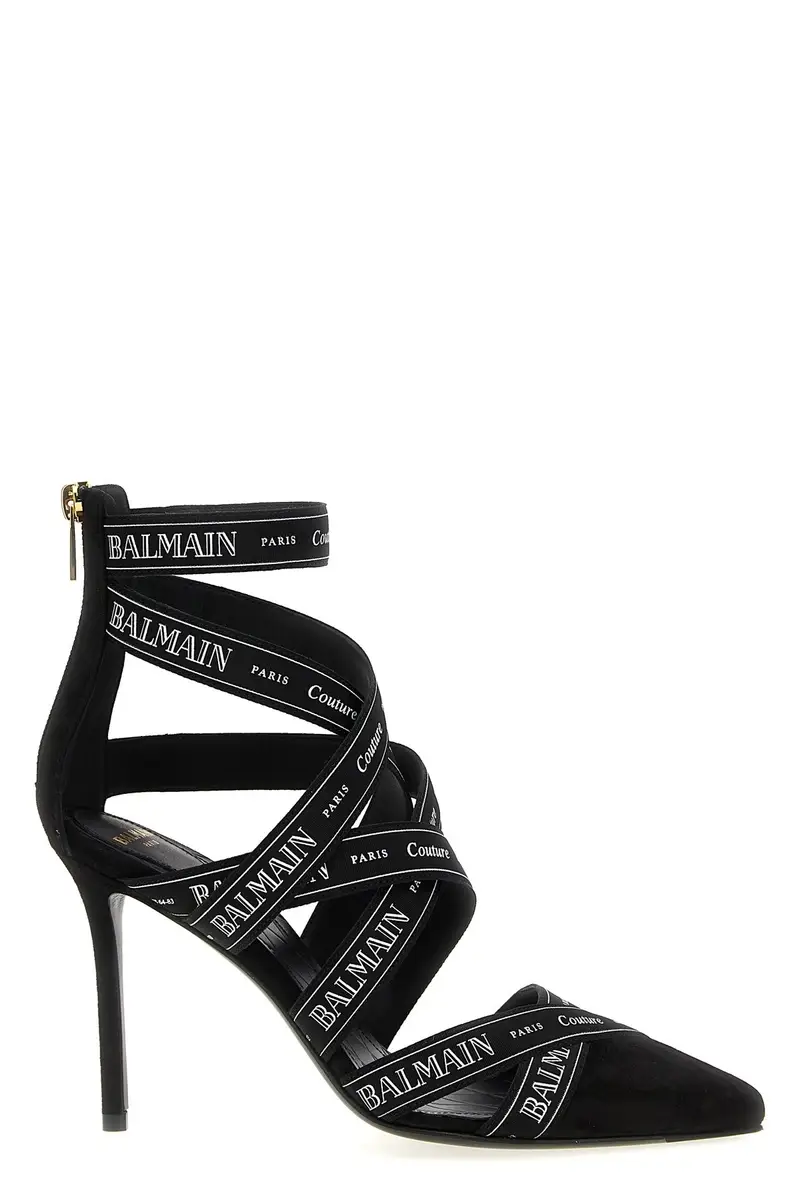 Décolleté Couture Ribbon-Print Nero