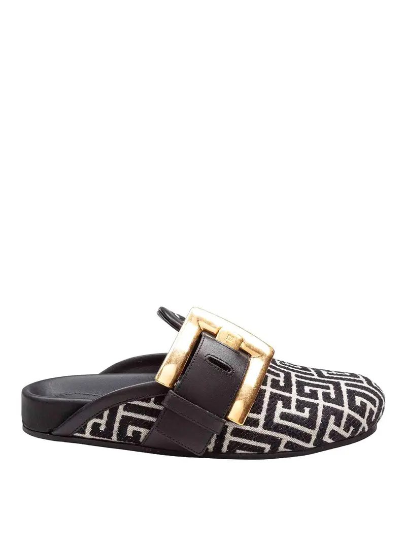 Balmain Flat Mule Flat Nero
