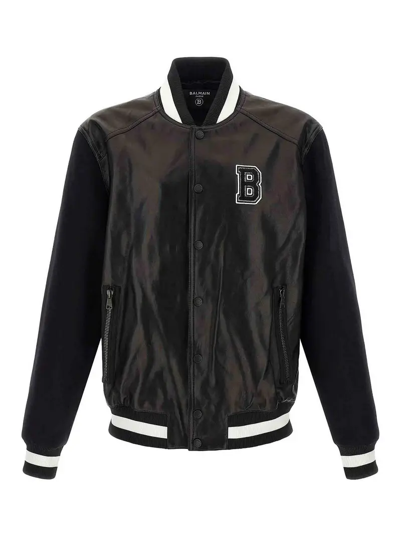 Giacca del bomber varsity Nero