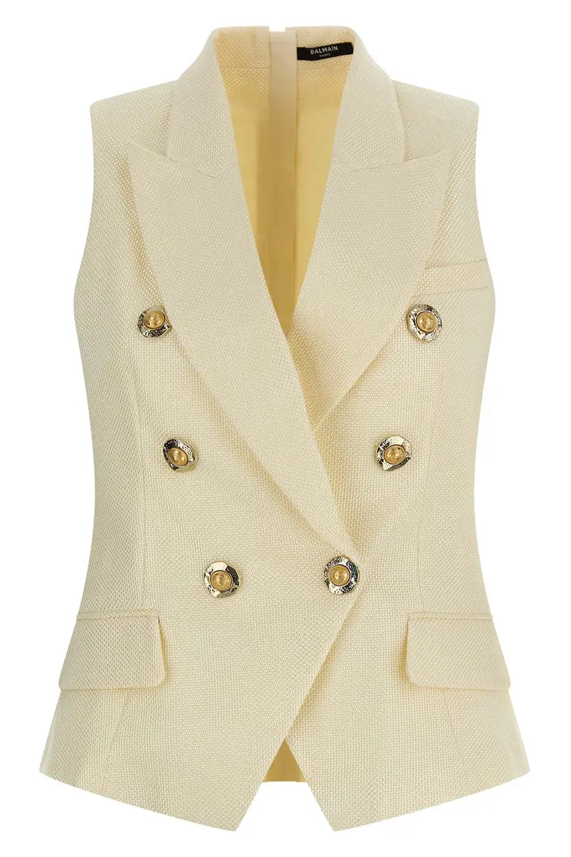 Balmain Gilet Bianco 2550988