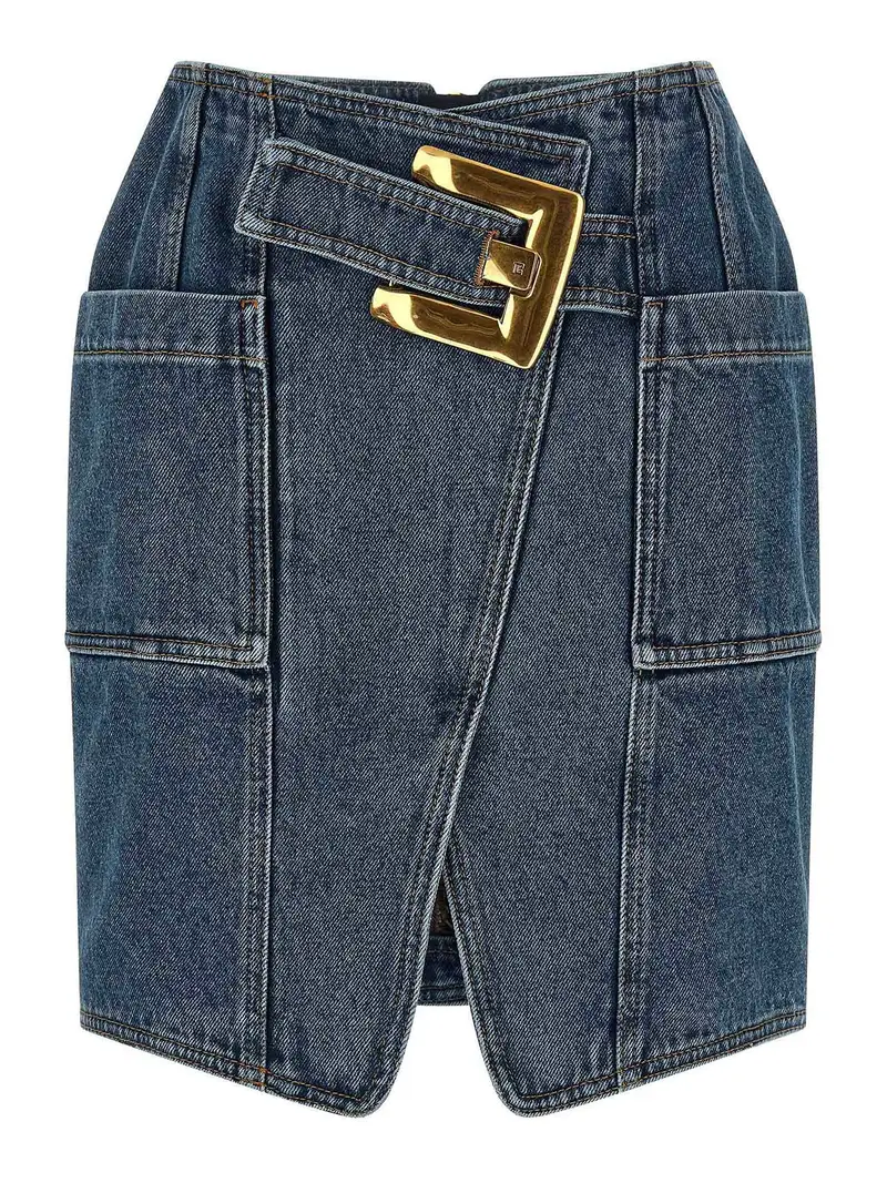 Gonna con cintura Blu