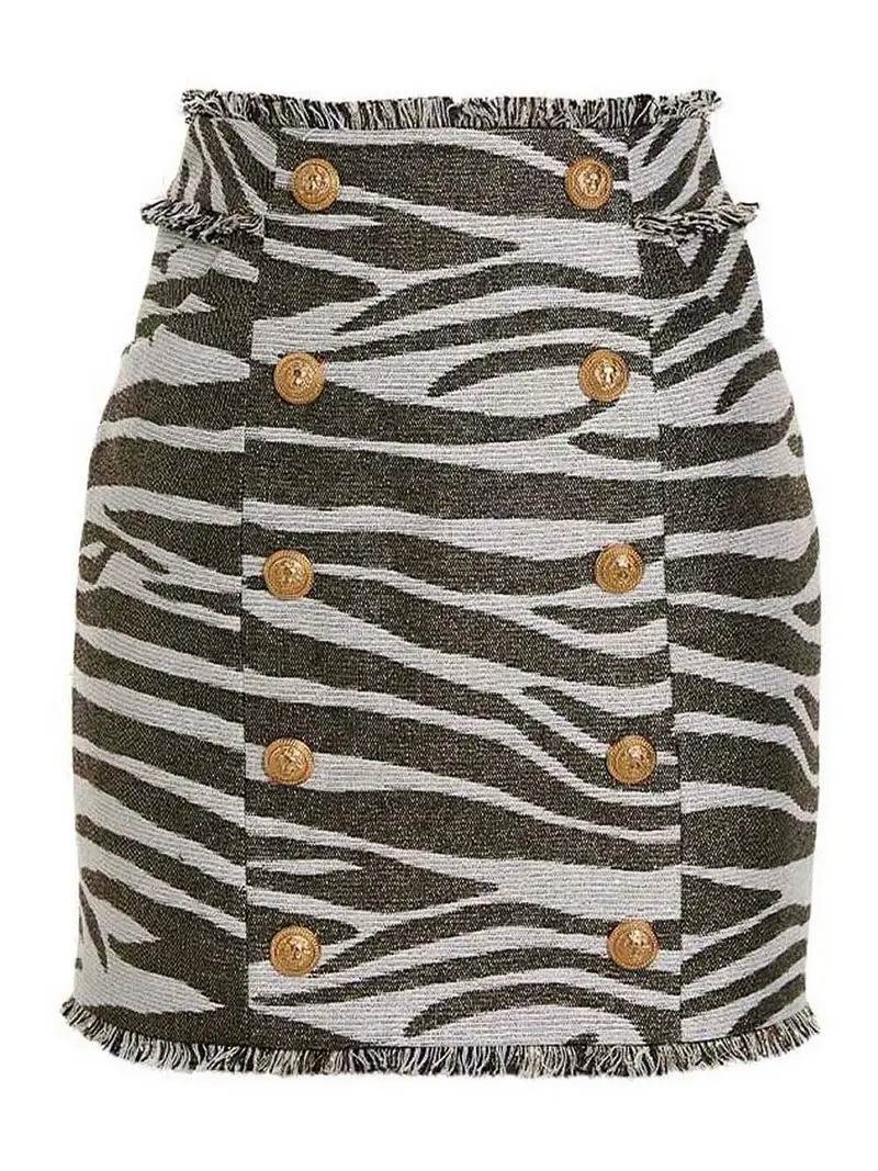 Gonna zebrata in lurex Multicolore