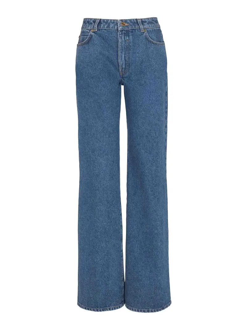 Jeans dritti Beige Chiaro