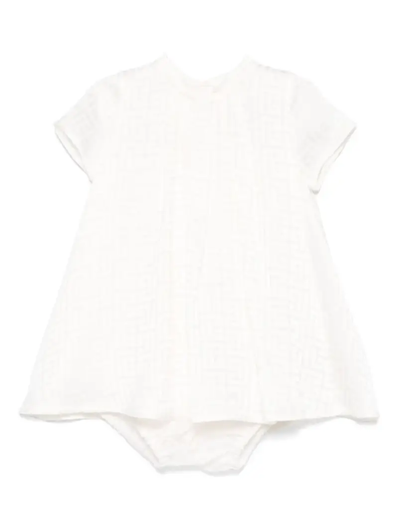 Abito avorio logo monogram all-over