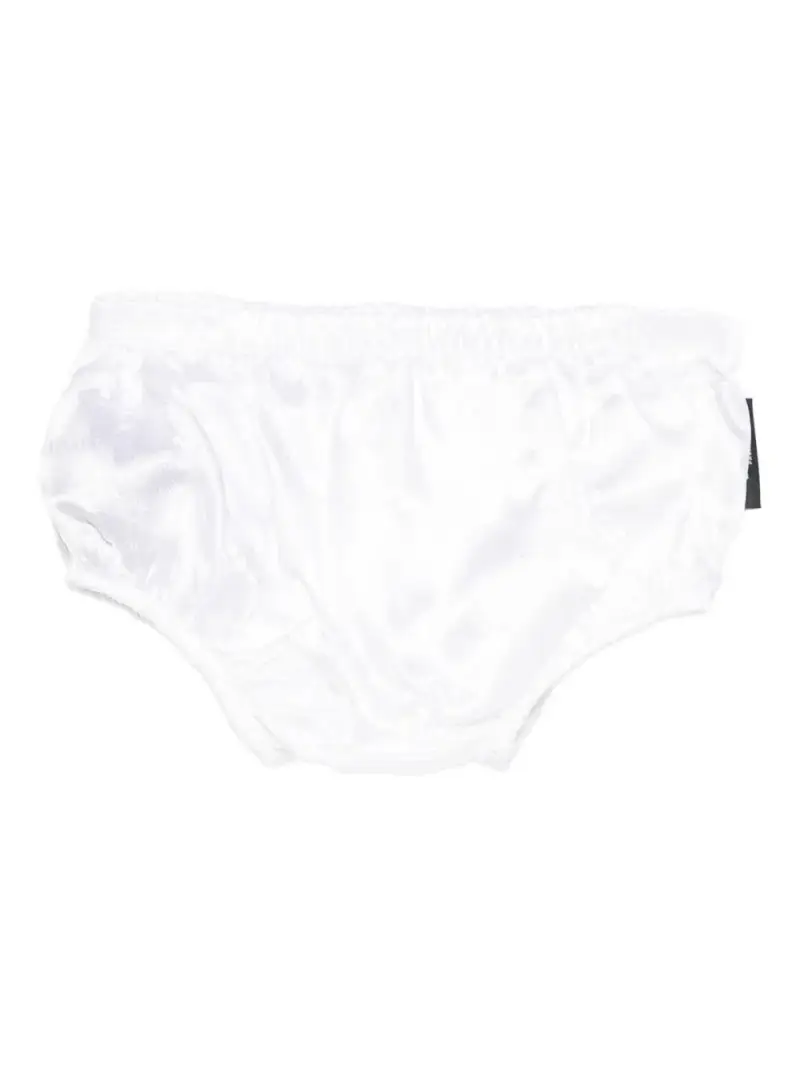 Abito con Colletto Decorato e Perline Nero bianco miniatura 3