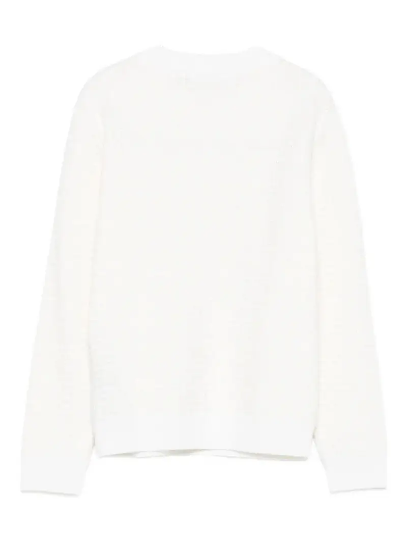 Maglione Bianco a Trama in Rilievo miniatura 2