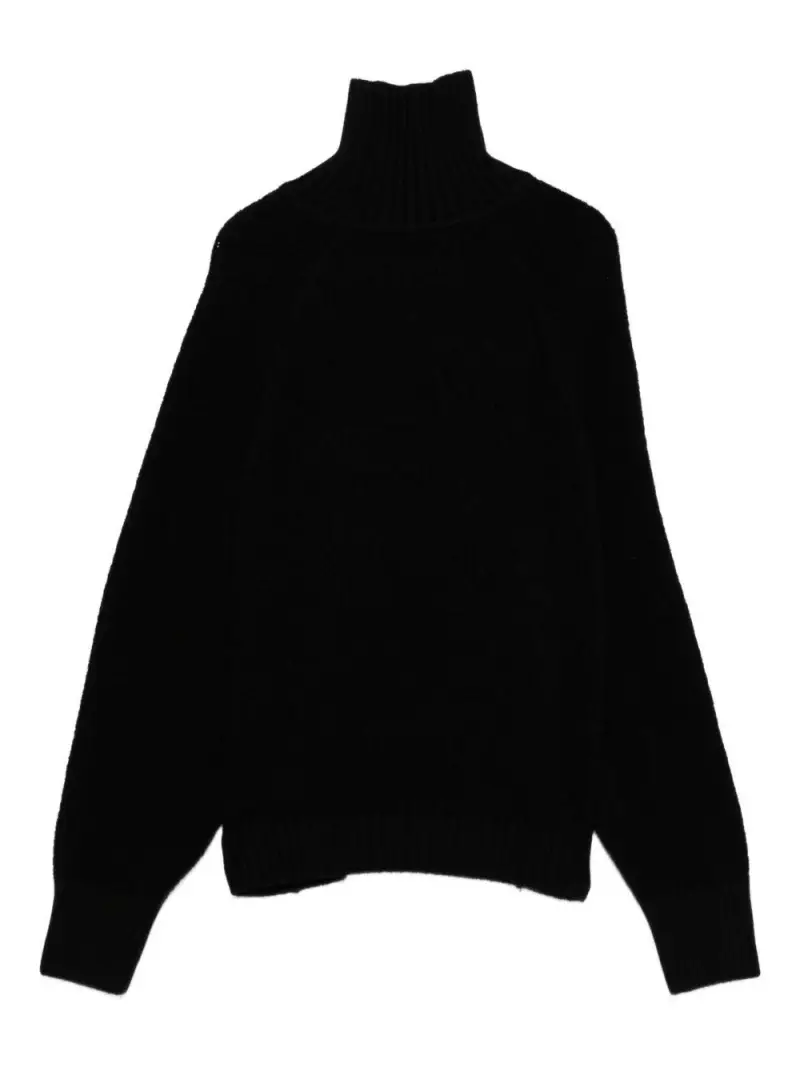 Maglione Nero a Collo Alto Nero oro miniatura 2