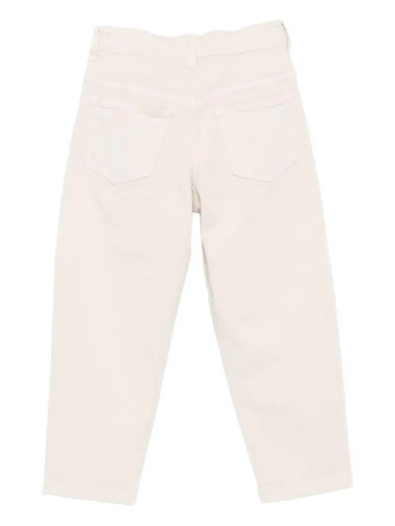 Pantaloni Beige con Logo Beige bianco miniatura 2