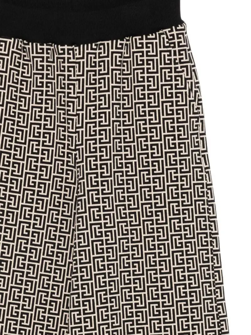 Pantaloni Beige e Neri con Monogramma Beige nero miniatura 2