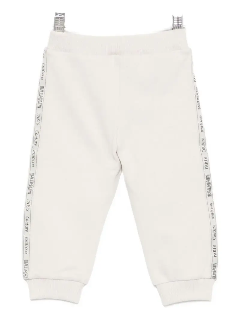 Pantaloni Sportivi Beige con Logo e Vita Elasticizzata miniatura 3