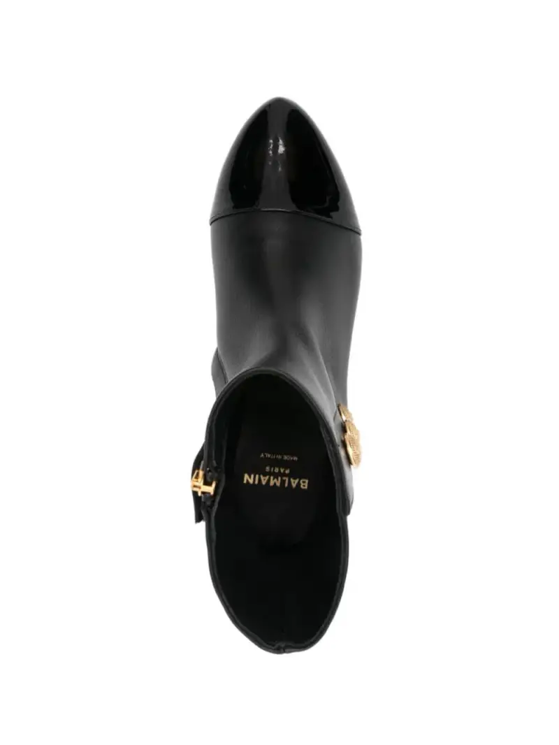 Stivaletto nero con punta lucida Nero oro miniatura 2