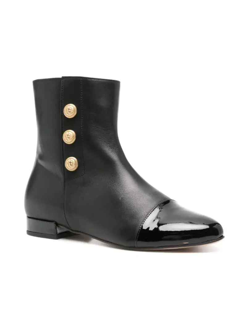 Stivaletto nero con punta lucida Nero oro miniatura 3