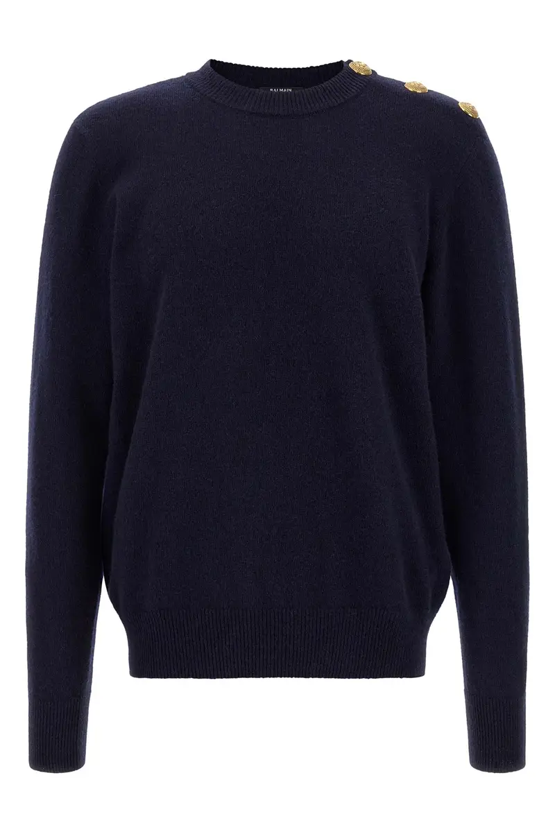 Maglione Bottoni 'Leone Catena' Blu