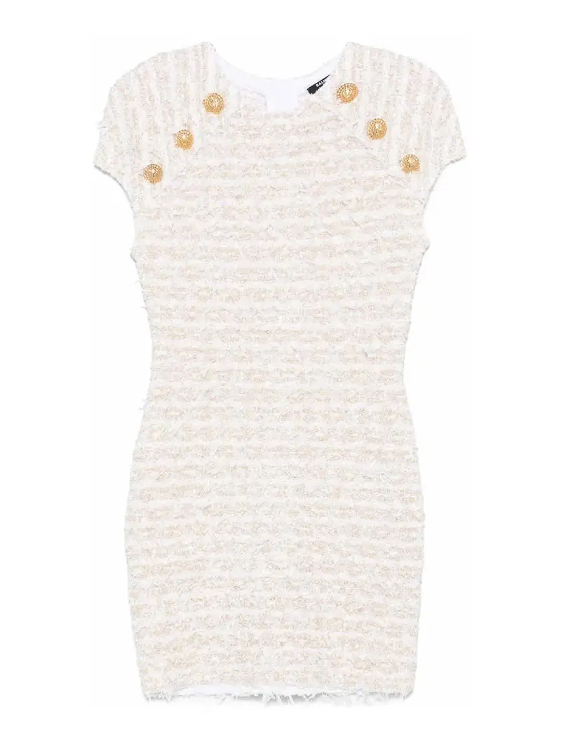 Mini abito in Tweed Bianco