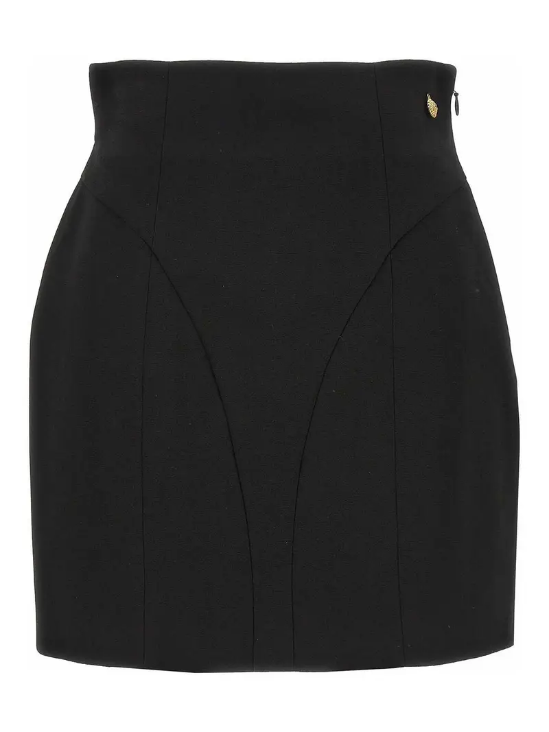 Minigonna a vita alta Nero