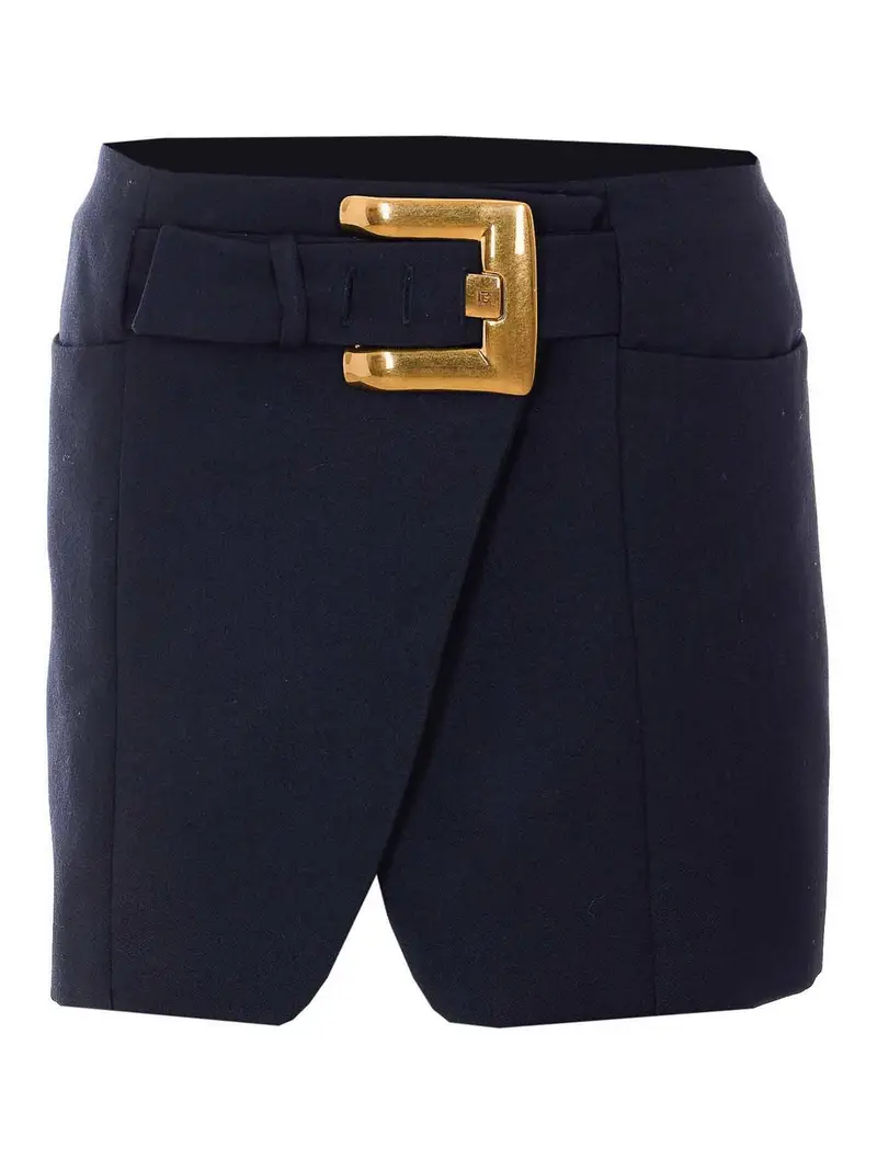 Minigonna con cintura Nero