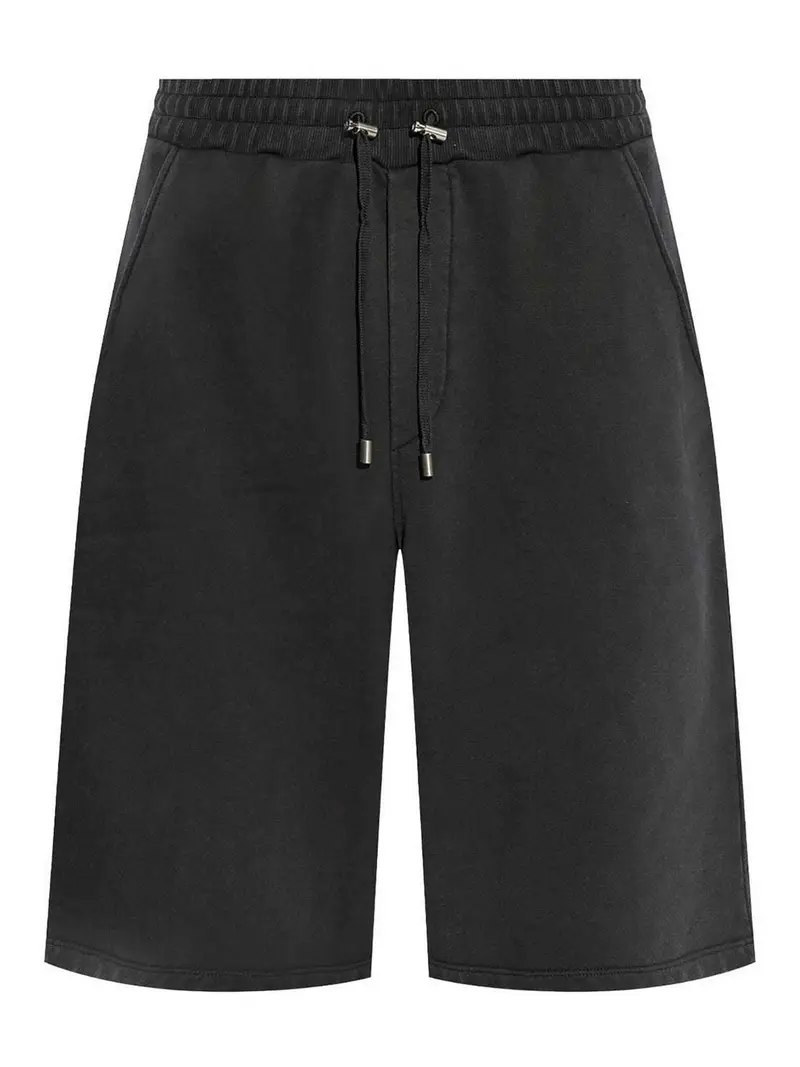 Pantaloncini sportivi con logo ricamato Grigio