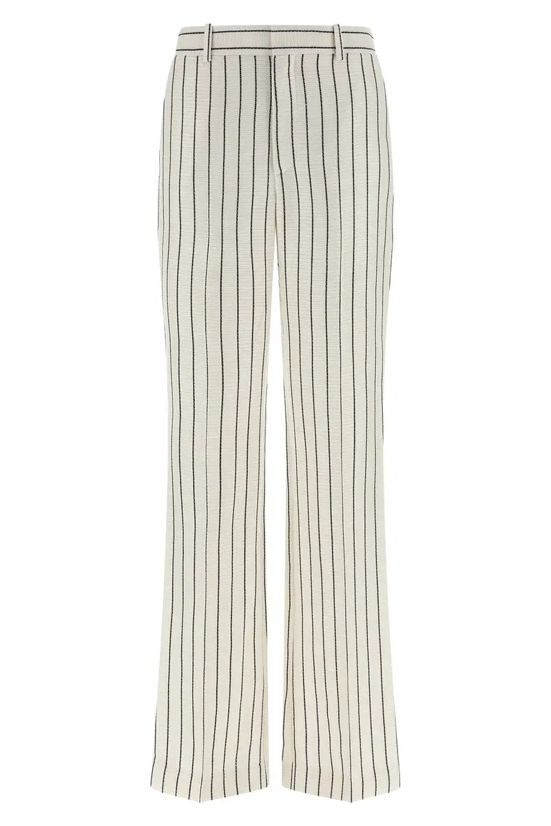 Pantalone Righe Bianco