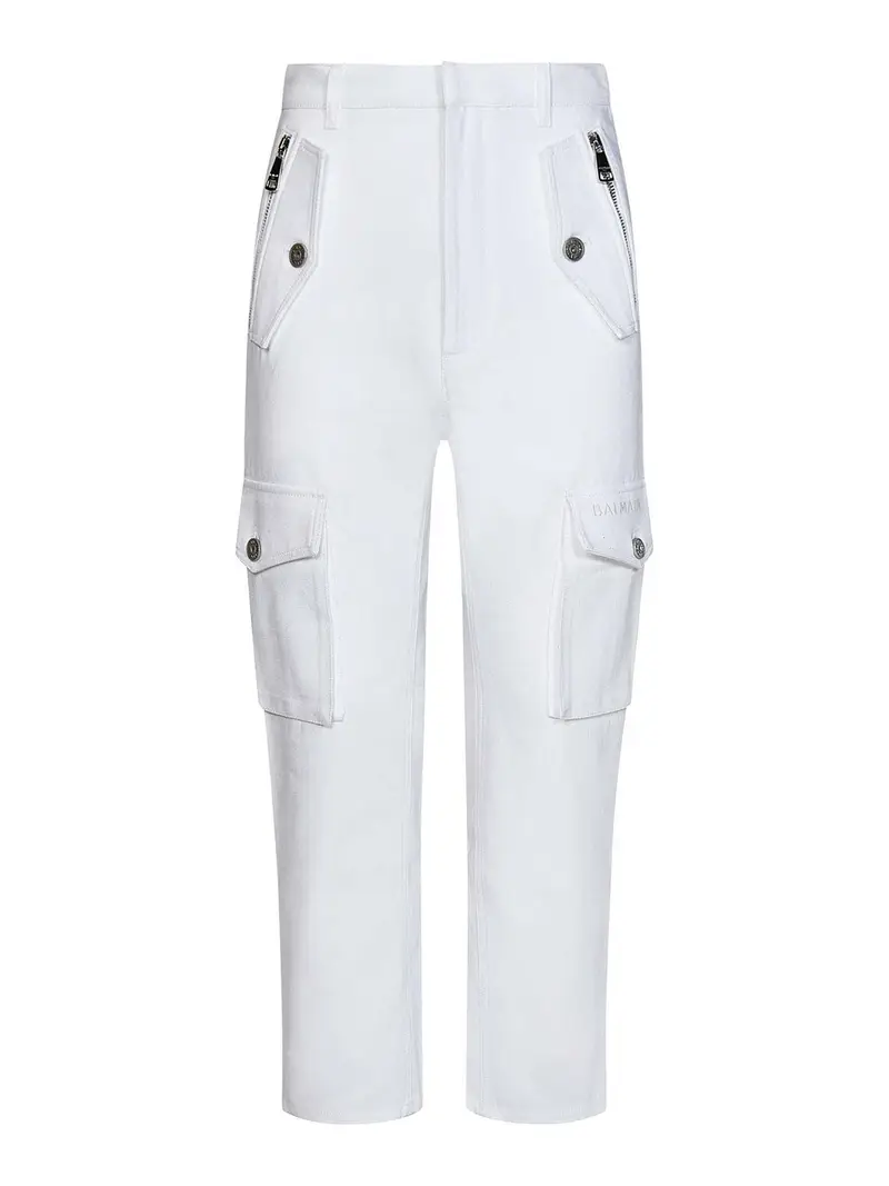 Balmain Pantaloni cargo Bianco 3260055