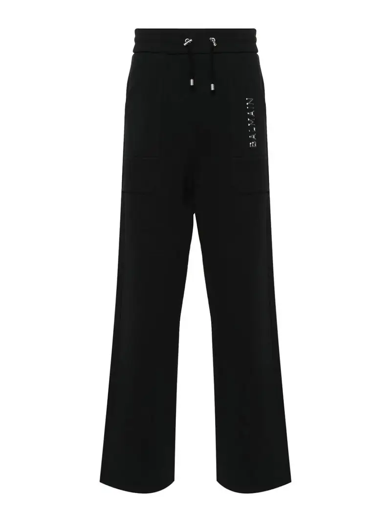 Pantaloni da jogging con placca con logo Nero