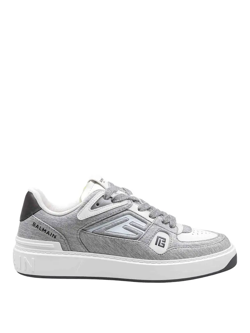 Sneakers B-Court In Pile E Pelle Grigio Chiaro