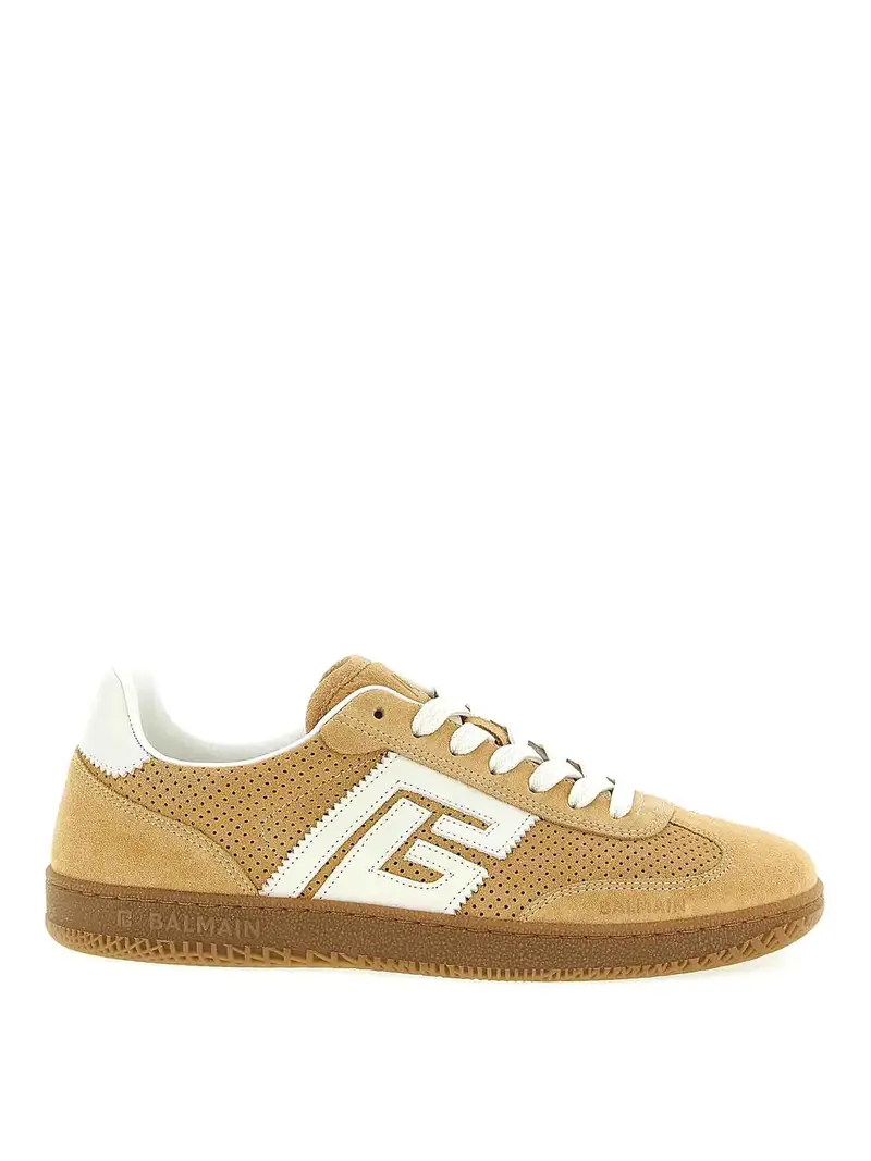 Sneakers in pelle scamosciata Beige
