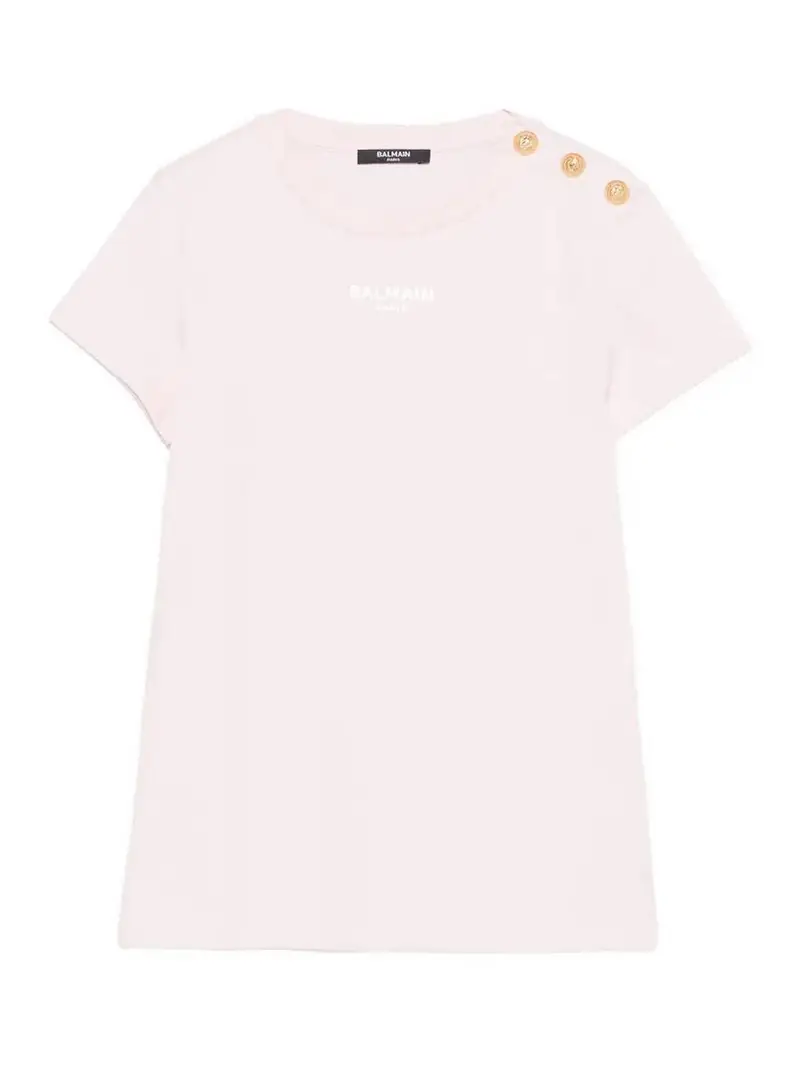 T-Shirt Con Bottoni Color Carne E Neutri