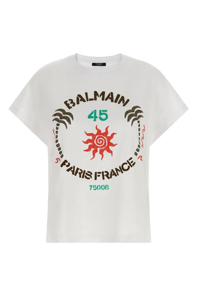 T-Shirt Stampa Club 45 Bianco