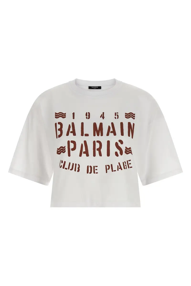 T-Shirt Stampa Plage Bianco