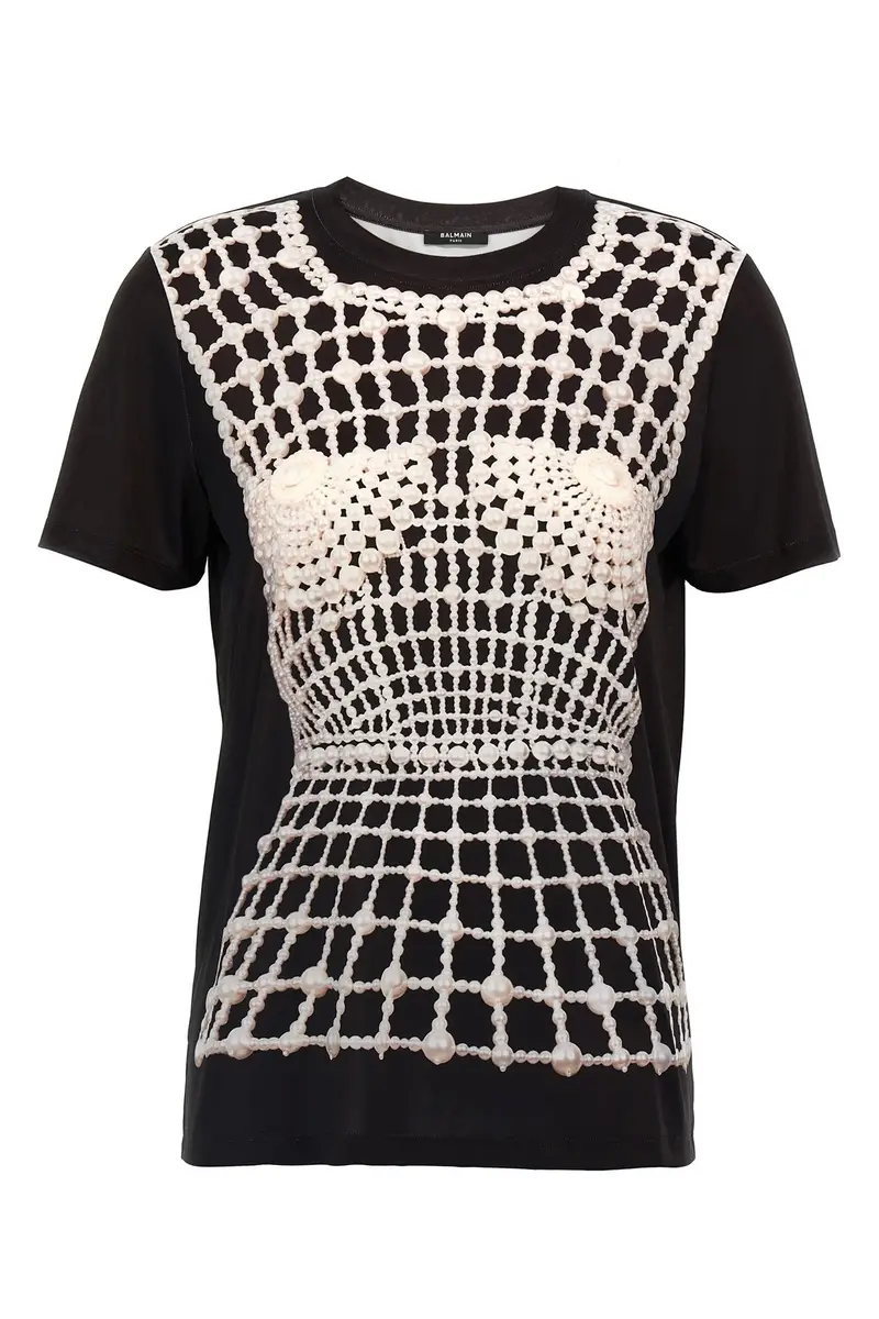 T-Shirt Trompe L oeil Nero