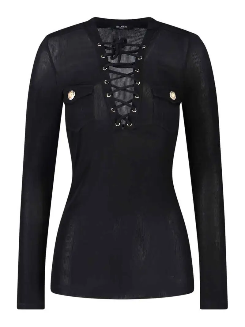 Balmain Top Nero 3868886