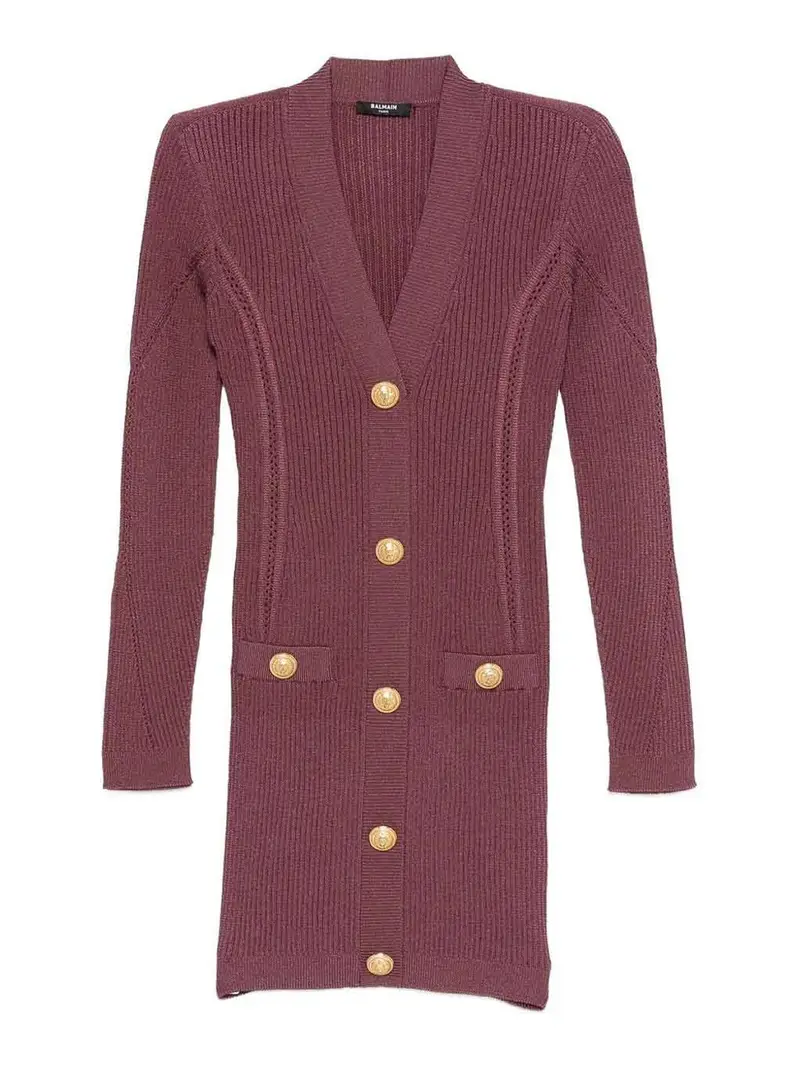 Vestito corto con scollo a V Viola