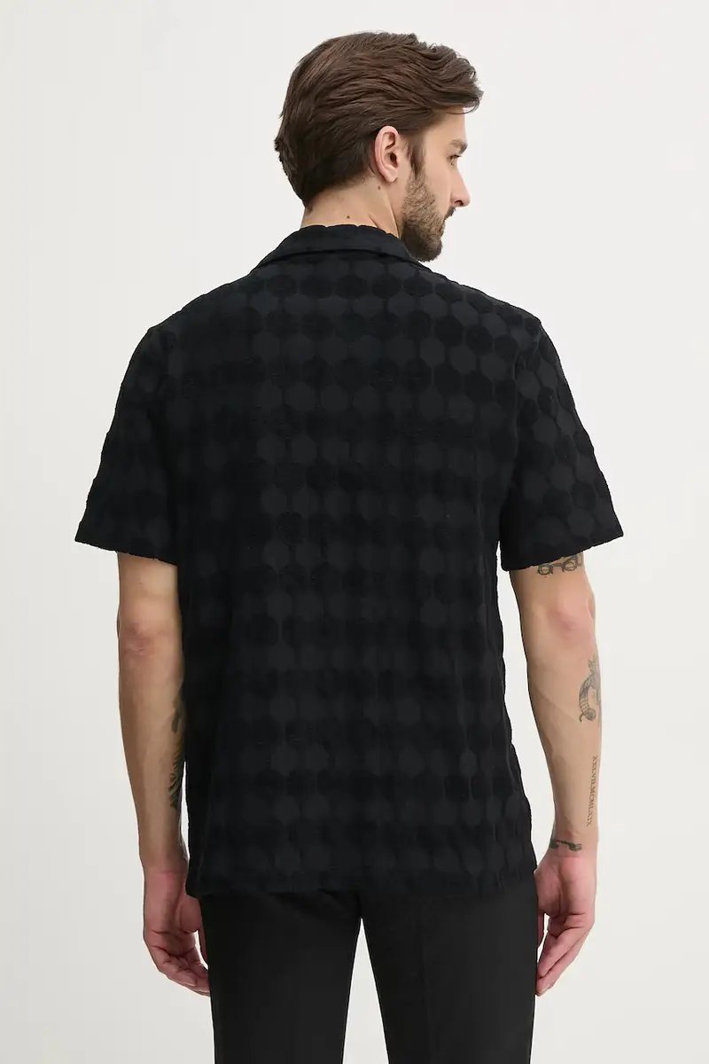 camicia in cotone uomo colore nero B1132.1014 miniatura 3