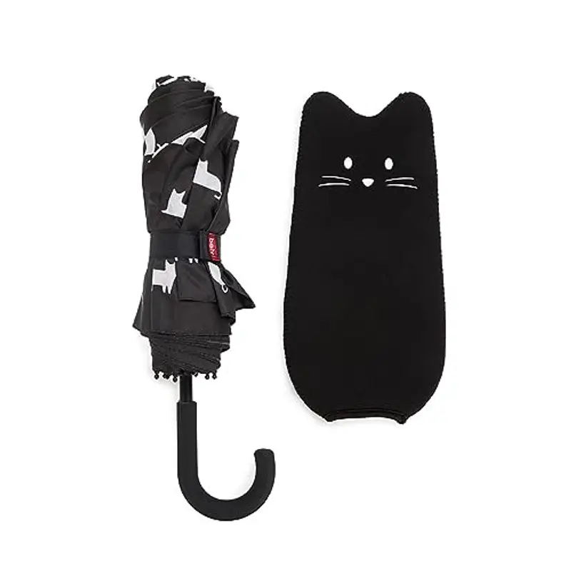 Balvi Ombrello Meowmbrella Colore Nero Disegno con Gatti Ovunque Nylon miniatura 2