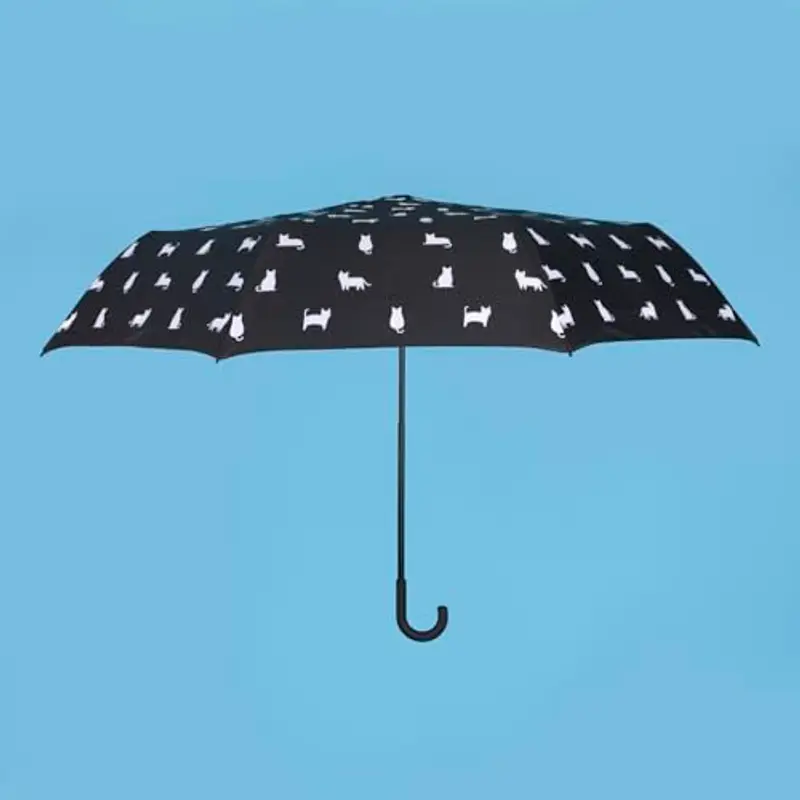 Balvi Ombrello Meowmbrella Colore Nero Disegno con Gatti Ovunque Nylon miniatura 3