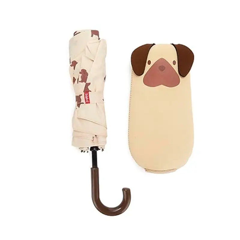 Balvi Ombrello Puppymbrella Colore Beige Include Custodia in Neoprene a Forma di Cane Nylon miniatura 2