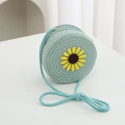 Bambini Regolabile Crossbody Paglia Portafoglio Leggero Borsa Per Le Attività All'aperto E Uso Quotidiano Di Borse Per miniatura 3