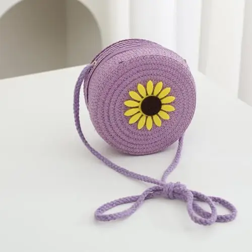 Bambini Regolabile Crossbody Paglia Portafoglio Leggero Borsa Per Le Attività All'aperto E Uso Quotidiano Di Borse Per miniatura 2