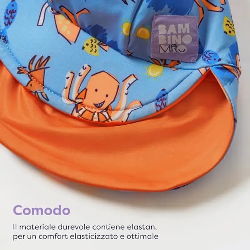 Bambino Mio, Cappellino Nuoto Sole Reversibile, Protezione UPF40+ miniatura 3