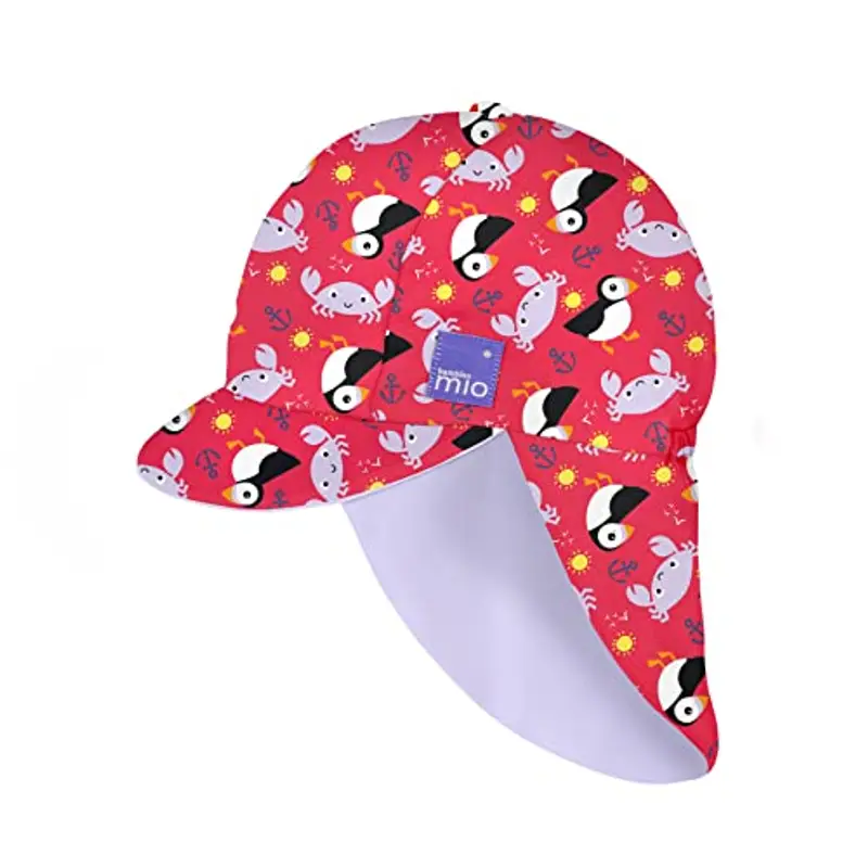 Bambino Mio, Cappellino Nuoto Sole Reversibile, Protezione UPF40+, Cuccioli Di Mare, L
