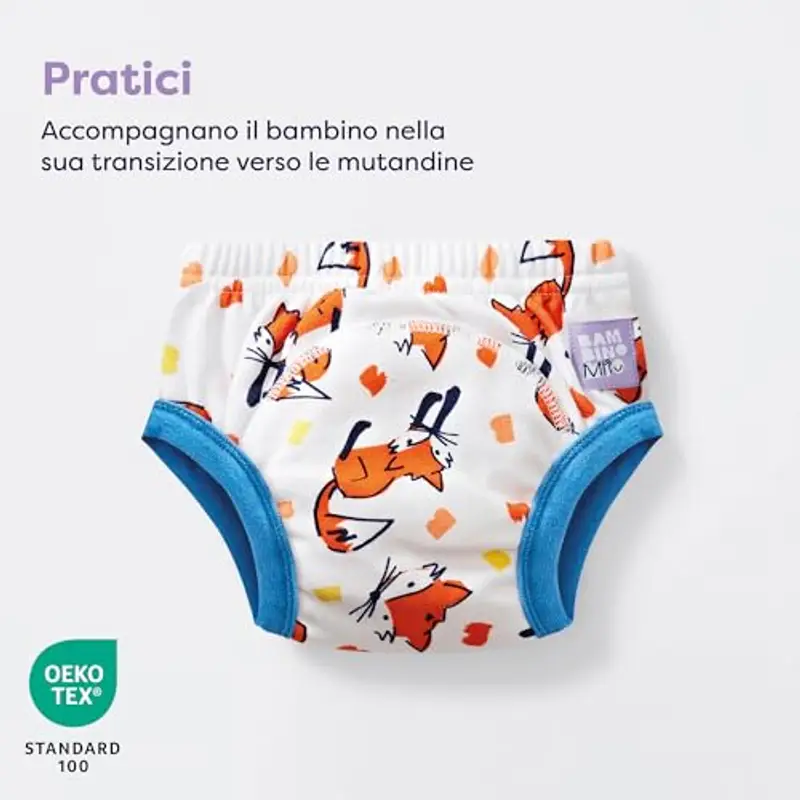 Bambino Mio, Mutandina Allenatrice, Lavabile Ecologica Mutanda Per Bambini, Bianco, 2 miniatura 2