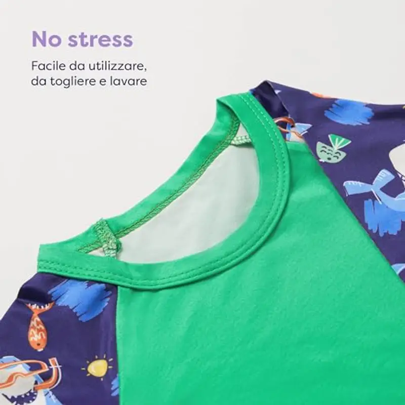 Bambino Mio, Top Nuoto, Maniche Lunghe, Protezione UPF40+, Cuccioli Di Mare, Piccolo (0-6 Mesi) miniatura 3