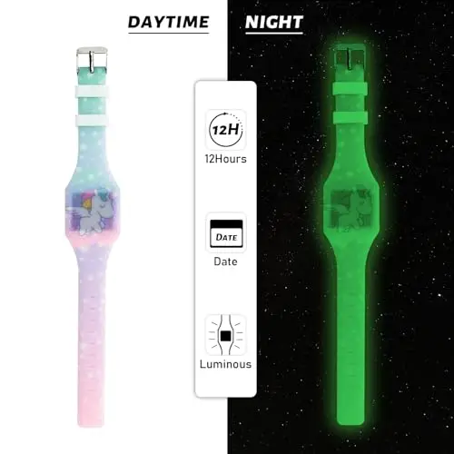 Bambino Orologio Digitale LED Orologio per Ragazzi Ragazze Semplice Orologio Casual per Bambini con Display Data e Ora miniatura 2