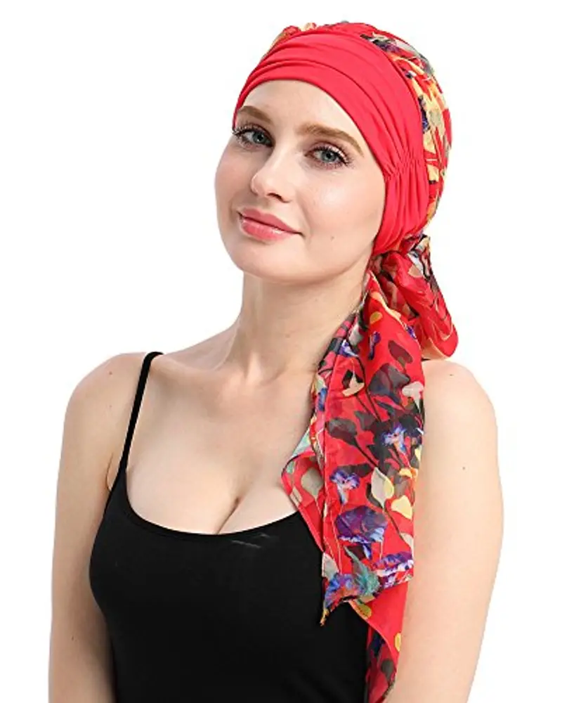 Bamboo Maglia Cappello per Cancro Donne DIY Facile Legare la chemio Bandana