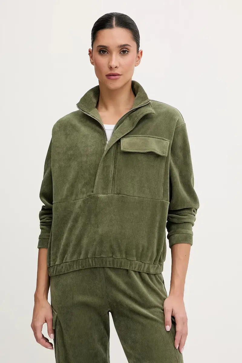 felpa in velluto Quandary Verde