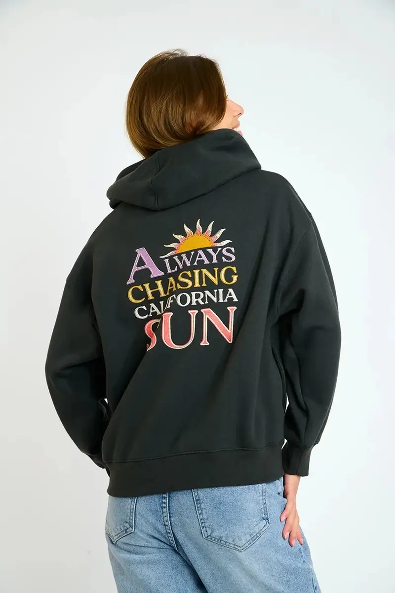 felpa Rockford donna colore nero con cappuccio SUNJAX.ROCKFORD miniatura 2