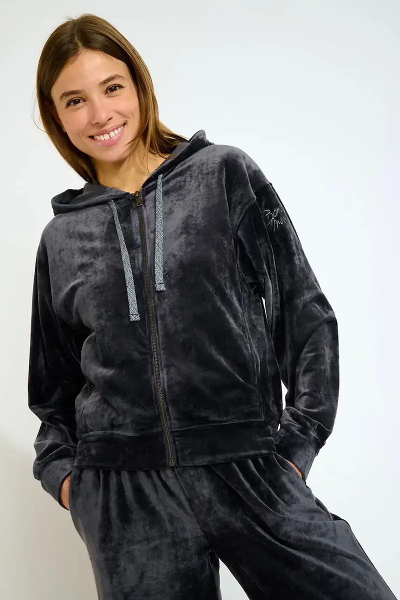 felpa Seachic donna colore grigio con cappuccio IVY.SEACHIC