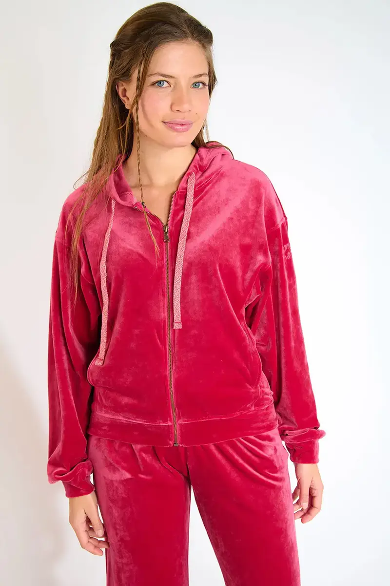 felpa Seachic donna colore rosa con cappuccio IVY.SEACHIC