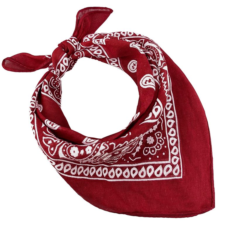 JOPHY & CO. - Set 3 Bandane Cotone Paisley Bordeaux
